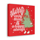 Merry Everything And A Happy Always Cute Christmas Tree Retro Style Christmas Canvas Gallery Wrap