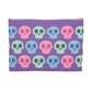 Pastel Skulls Purple Halloween Print Polyester Accessory Pouch Travel Bag