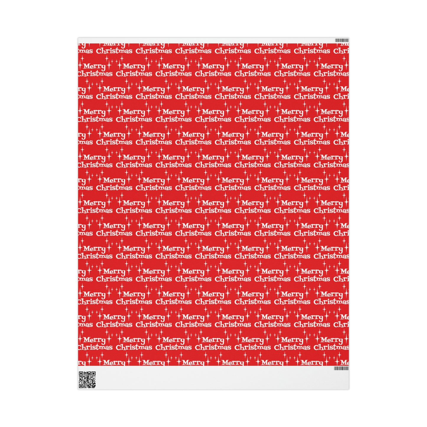 Merry Christmas Starburst Red Atomic Mid Century Retro Christmas Style Holiday Gift Wrap Paper - Glossy Or Matte