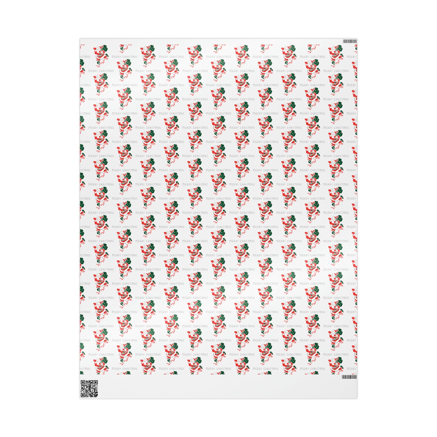 Merry Christmas Santa Mid Century Retro Christmas Style Holiday Gift Wrap Paper - Glossy Or Matte