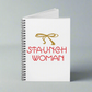 Little Edie Gold Bow Staunch Female Spiral Journal Notebook