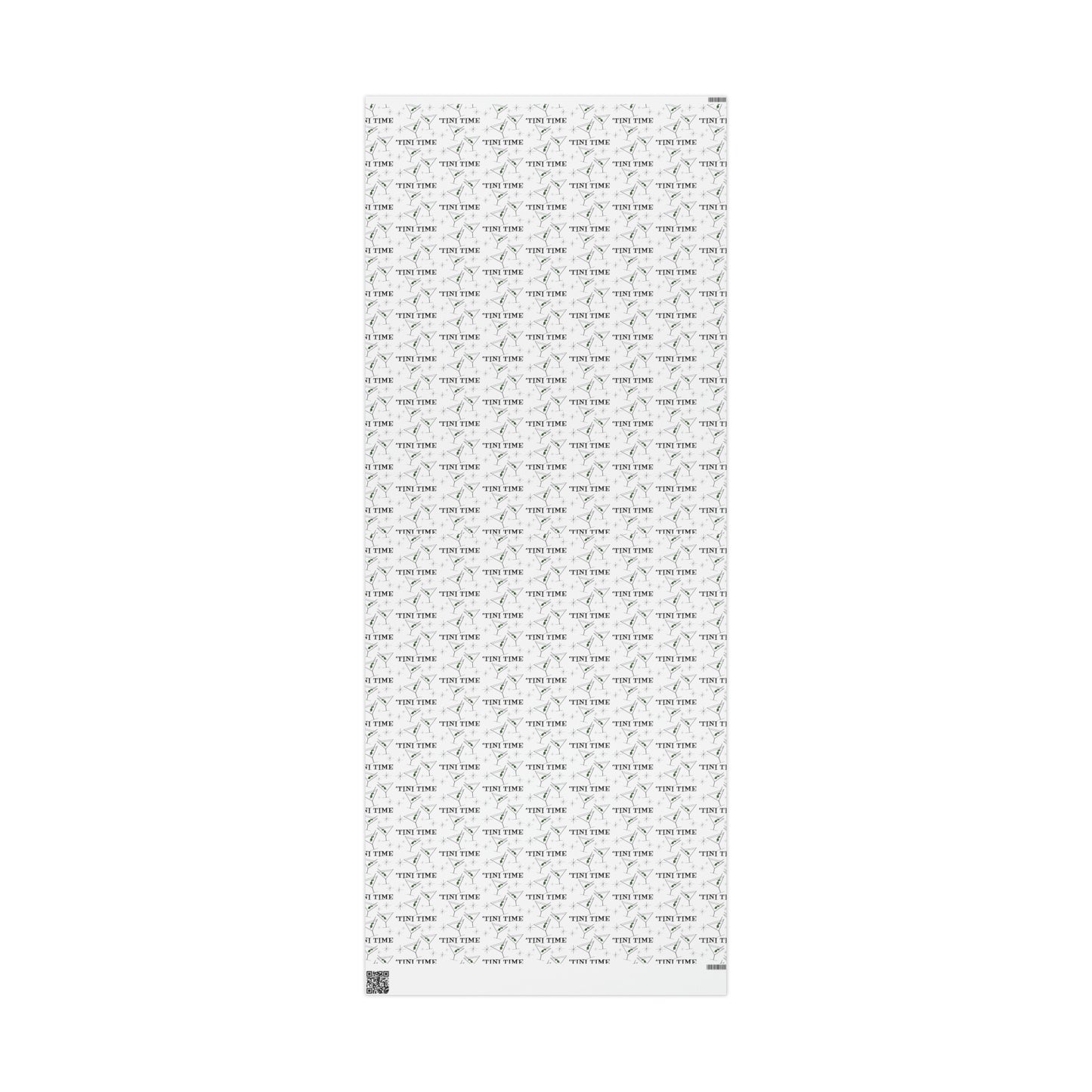 Tini Time Martini Cocktails Happy Hour Atomic Mid Century Retro Style Holiday Gift Wrap Paper - Glossy Or Matte