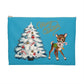 Merry Christmas Reindeer Tree Retro Christmas Print Polyester Accessory Pouch Travel Bag