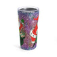 Santa With His Sack Of Presents Glitter Background Mid Century Retro Christmas Print Stainless Steel Tumbler 20oz