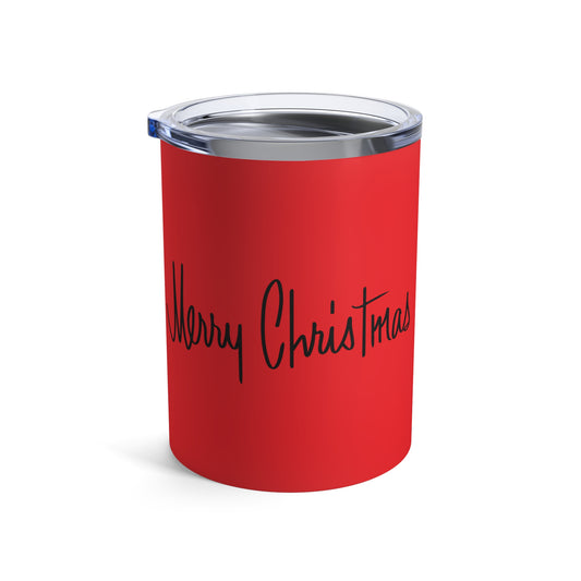 Merry Christmas Red Mid Century Retro Christmas Stainless Steel Tumbler 10oz