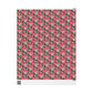 Christmas Kitten In Stocking Pink Mid Century Retro Christmas Print Holiday Gift Wrap Paper - Glossy Or Matte