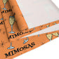 Mimosas Champagne Brunch Atomic Mid Century Orange Retro Style Decor Cotton Poly Table Runner