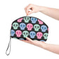 Pastel Goth Skulls Cute Black Halloween Travel Cosmetic Makeup Bag