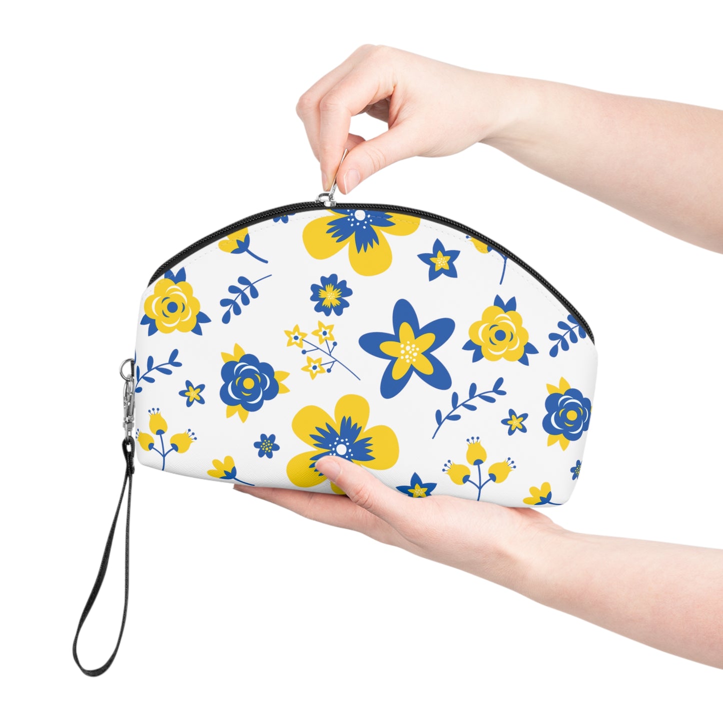 Ukrainian Country Flowers Travel Cosmetic Makeup Bag