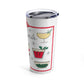 Christmas Cocktails Mid Century Retro Christmas Print Stainless Steel Tumbler 20oz