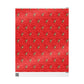 Christmas Wishes Reindeer With Candy Cane Red Mid Century Retro Christmas Print Holiday Gift Wrap Paper - Glossy Or Matte