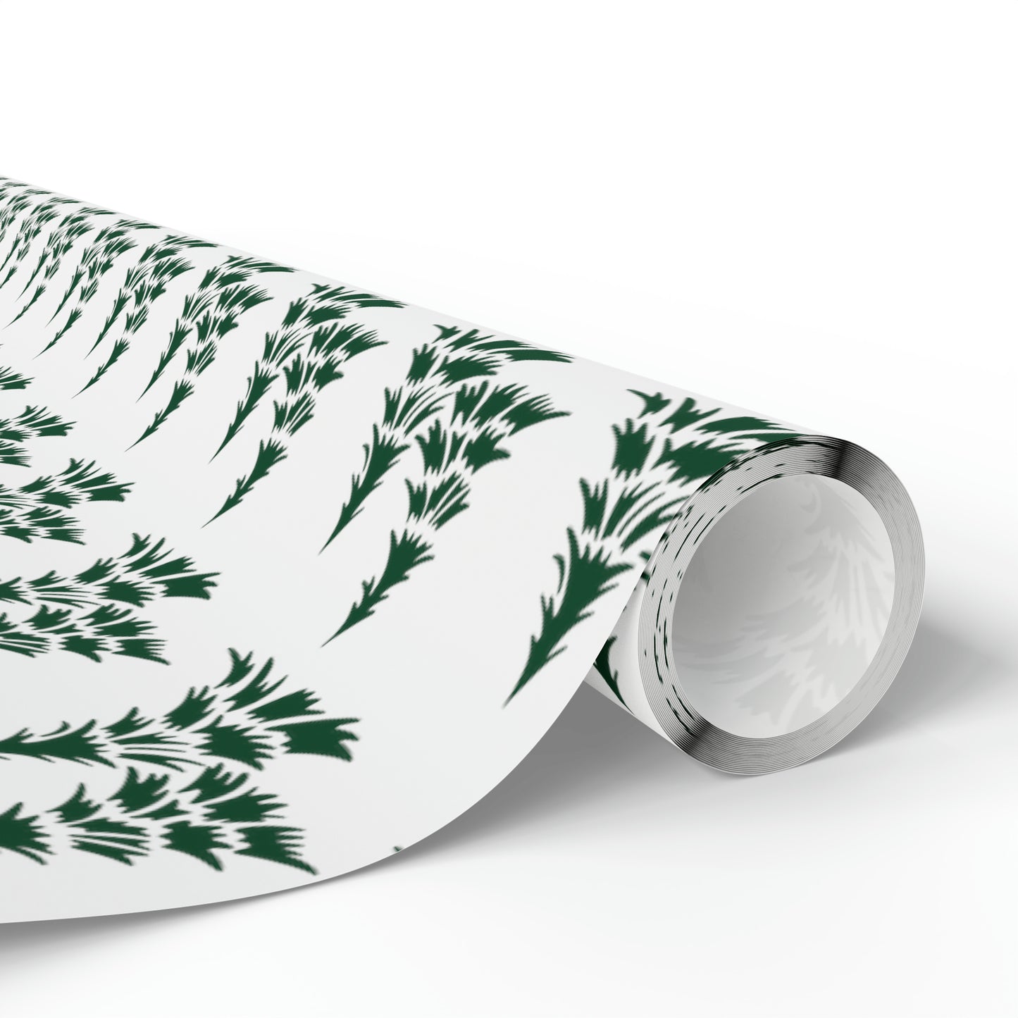 Retro Christmas Pine Trees Mid Century Retro Christmas Print Holiday Gift Wrap Paper - Glossy Or Matte