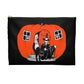 Pumpkin House Witch Ghost Black Cat Retro Halloween Print Polyester Accessory Pouch Travel Bag