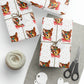 Reindeer Gold Stars Mid Century Retro Christmas Print Holiday Gift Wrap Paper - Glossy Or Matte