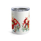 Santa And Mrs. Claus Making Christmas Cheer Retro Christmas Print Stainless Steel Tumbler 10oz