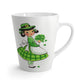 St. Patrick's Day Irish Girl Retro Print Latte Coffee Mug