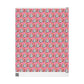 Merry Christmas Reindeer With Candy Cane Tree Pink Mid Century Retro Christmas Print Holiday Gift Wrap Paper - Glossy Or Matte