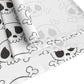 Cute Skulls Halloween Print Cotton Poly Table Runner