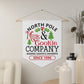 North Pole Milk And Cookie Company Christmas Print Wall Hanging Banner Flag