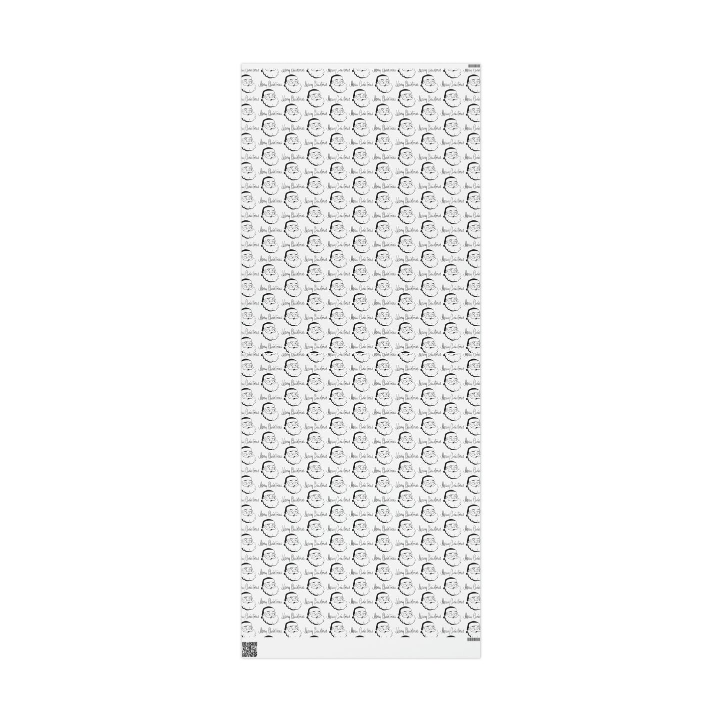 Merry Christmas Santa Black And White Mid Century Retro Christmas Print Holiday Gift Wrap Paper - Glossy Or Matte