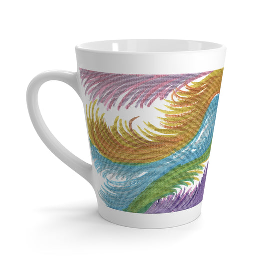 Space Feathers Caden Caraco Latte Mug