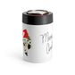 Merry Christmas Dalmation Puppy In Santa Hat Retro Christmas Print Stainless Steel Can Holder