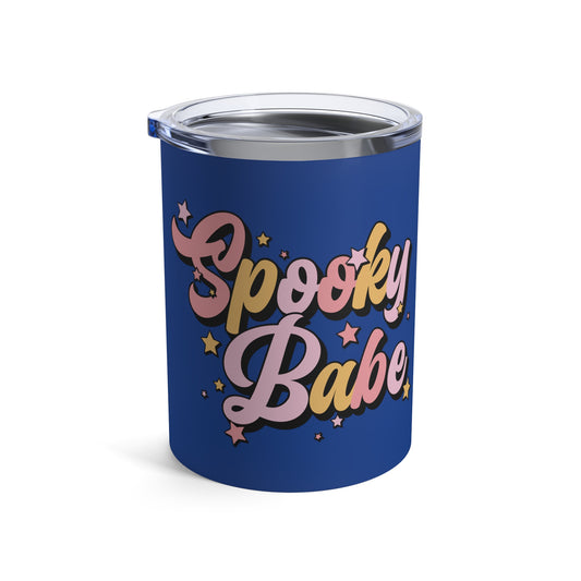 Spooky Babe Blue Halloween Print Stainless Steel Tumbler 10oz