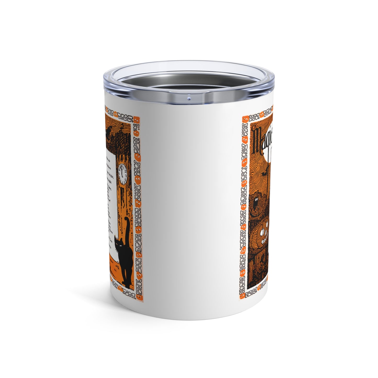 Magic Poem Retro Halloween Print Stainless Steel Tumbler 10oz