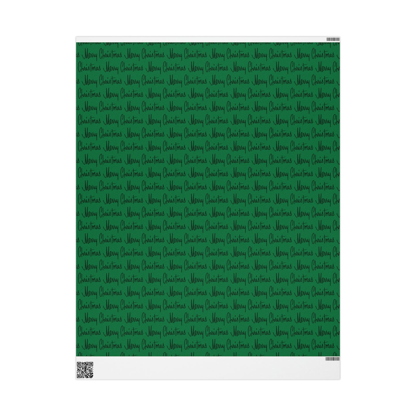 Merry Christmas Green Mid Century Retro Christmas Print Holiday Gift Wrap Paper - Glossy Or Matte