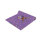 Reindeer Stars Purple Mid Century Retro Christmas Print Home Decor Cotton Poly Table Runner