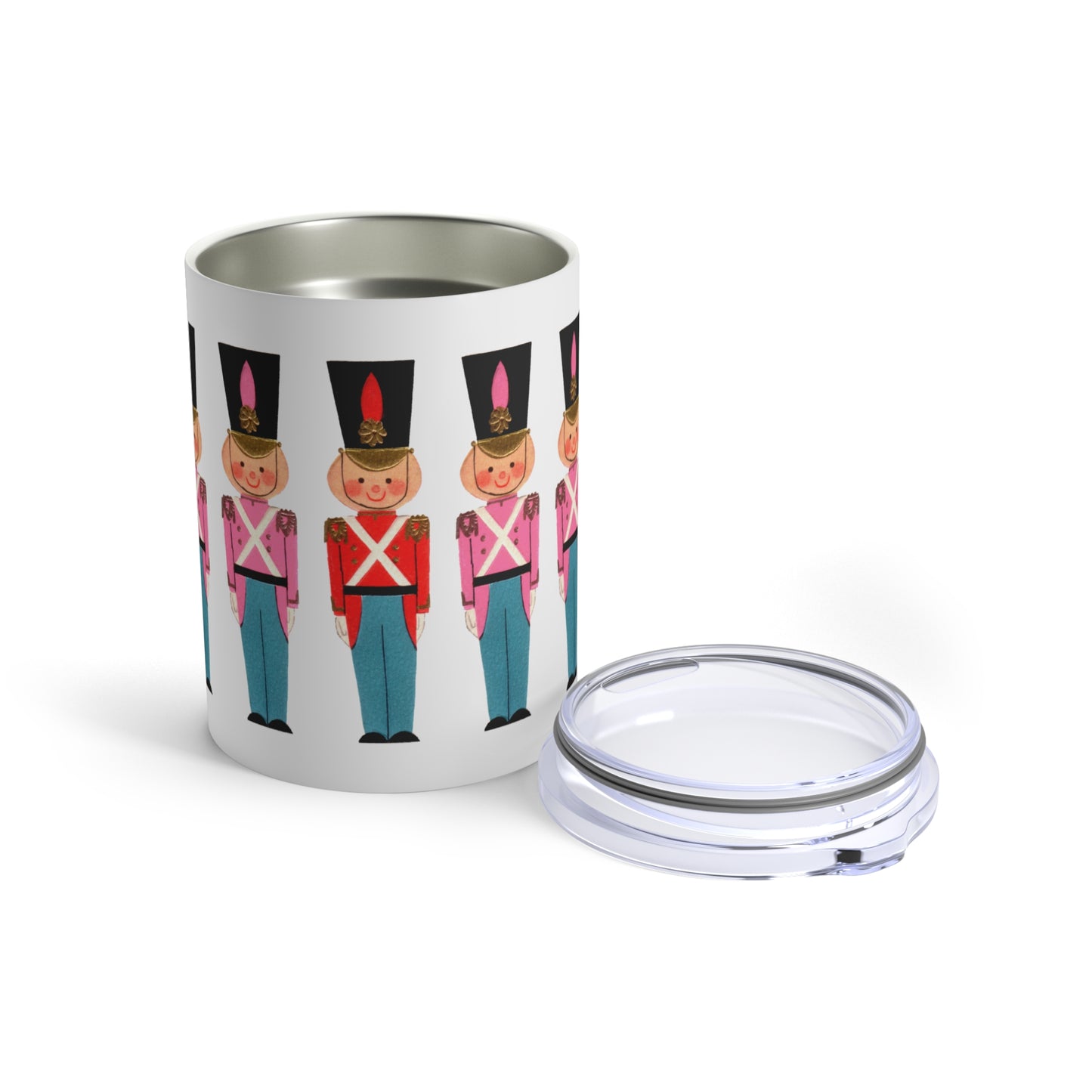 Christmas Toy Soldiers Retro Mid Century Christmas Print Stainless Steel Tumbler 10oz