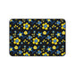 Ukranian Country Flowers Black Floral Desk Mat - 3 size options