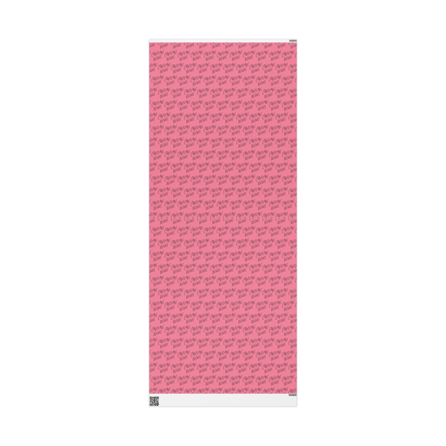 Christmas Wishes Pink Mid Century Retro Christmas Print Holiday Gift Wrap Paper - Glossy Or Matte