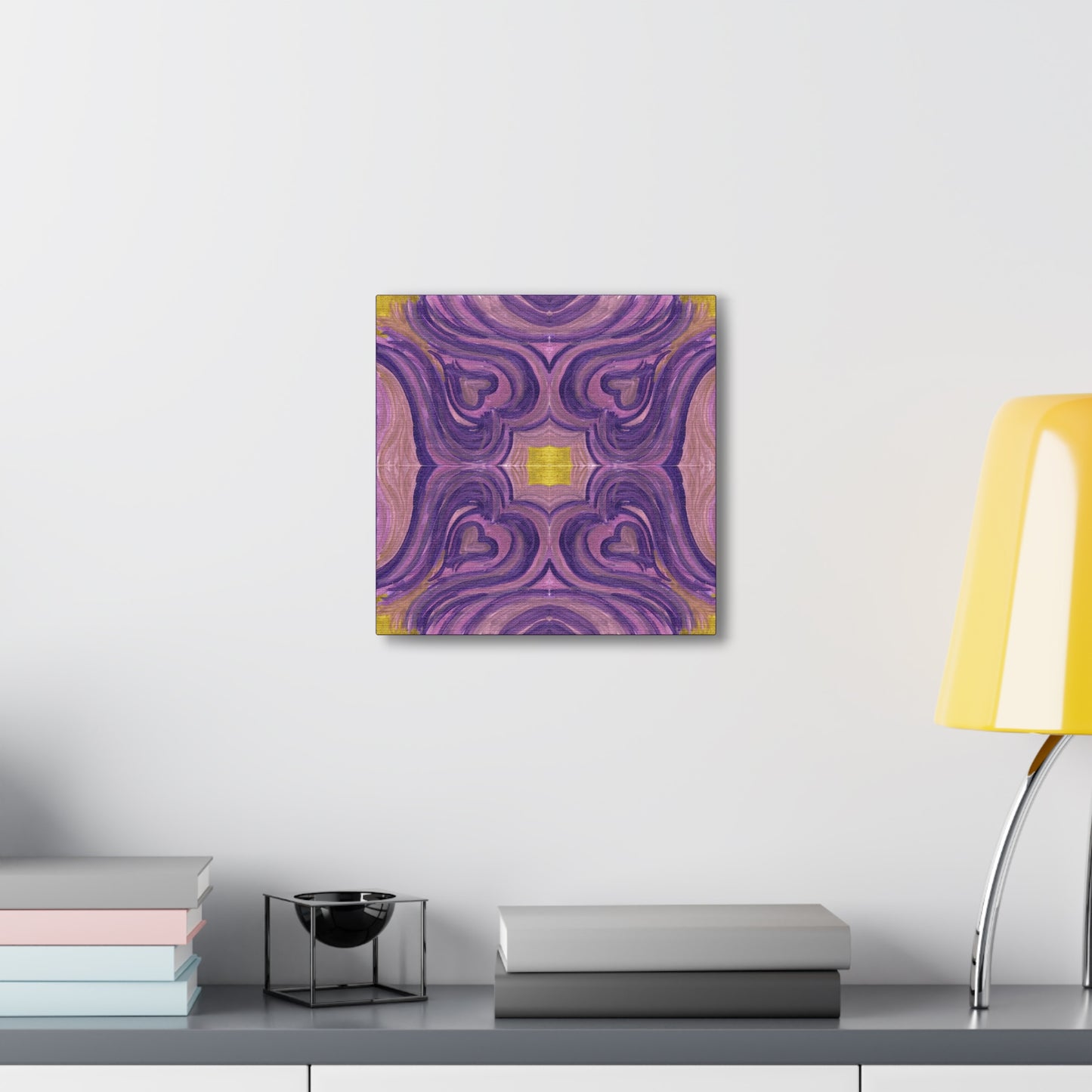 Purple Love Frequency Mosaic Caden Caraco Canvas Gallery Wrap