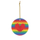 Love Is Love Rainbow Pride Ceramic Ornament