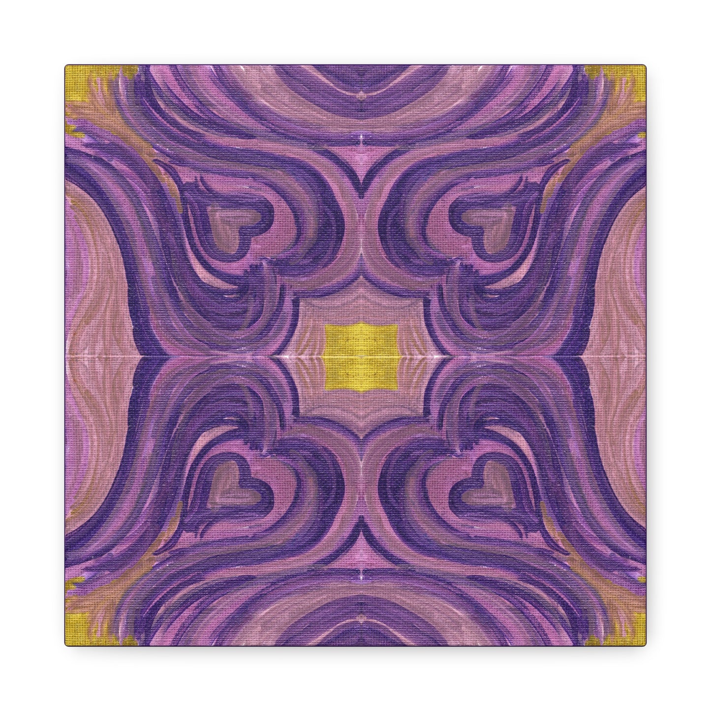 Purple Love Frequency Mosaic Caden Caraco Canvas Gallery Wrap