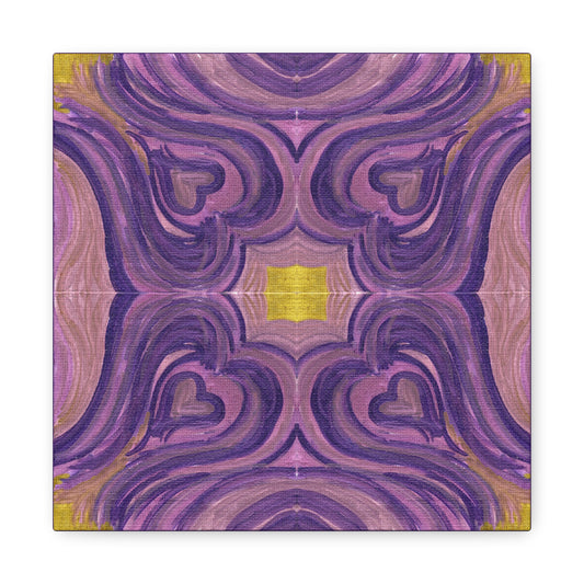 Purple Love Frequency Mosaic Caden Caraco Canvas Gallery Wrap