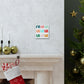 Fa La La La Christmas Retro Style Canvas Gallery Wraps