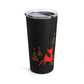 Red Reindeer Christmas Trees Mid Century Retro Christmas Print Stainless Steel Tumbler 20oz