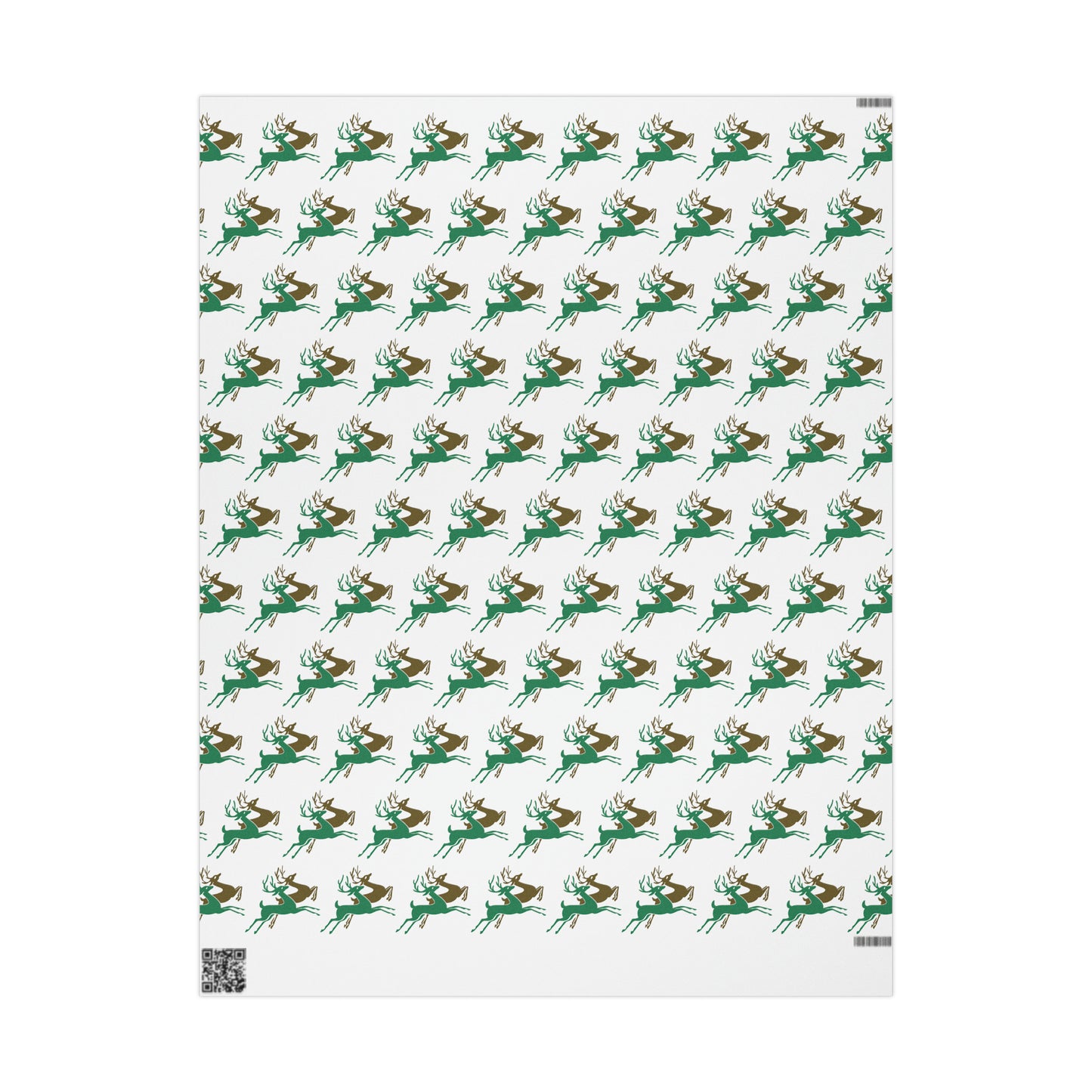 Christmas Reindeer Mid Century Retro Christmas Print Holiday Gift Wrap Paper - Glossy Or Matte