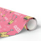 Cheers Champagne Pink Atomic Retro Style Congratulations Gift Wrap Paper - Glossy Or Matte