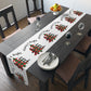 Merry And Bright Buffalo Checkered Christmas Trees Christmas Print Home Decor Cotton Poly Table Runner