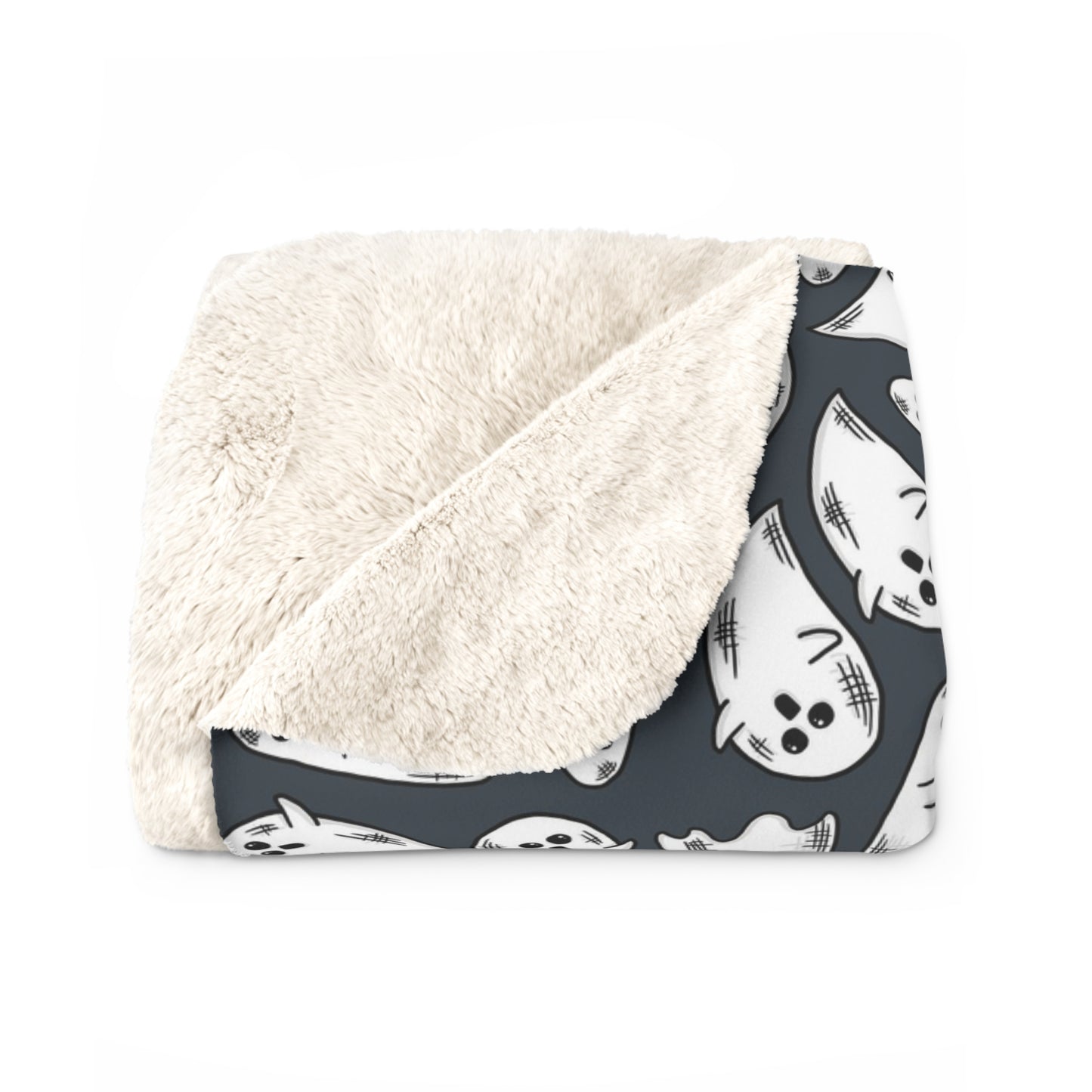 Cute Halloween Ghosts Sherpa Fleece Blanket