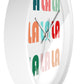 Fa La La La Christmas Retro Style Print White Christmas Wall Clock