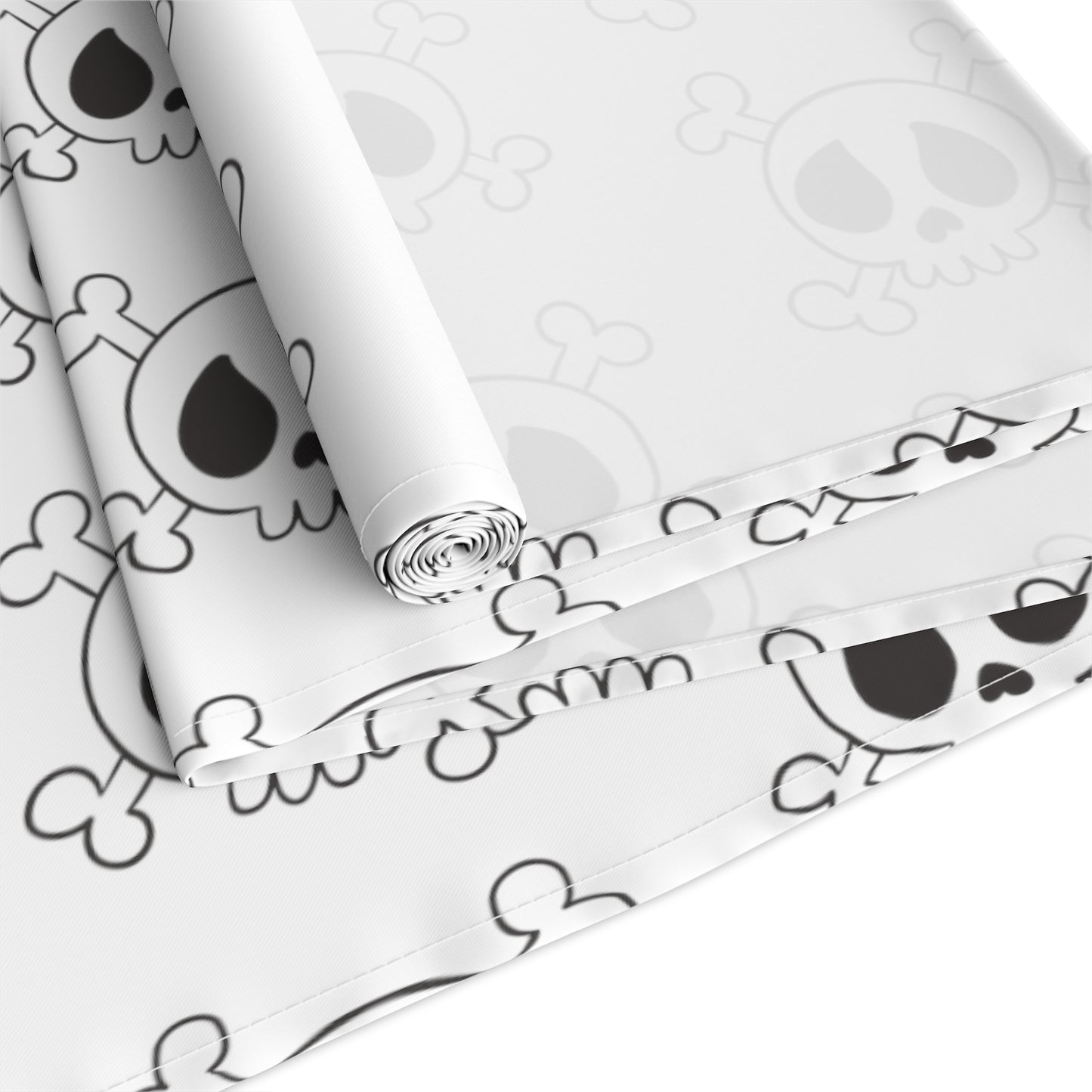 Cute Skulls Halloween Print Cotton Poly Table Runner