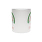 Merry Christmas Boho Rainbow Christmas Silver Metallic Mug