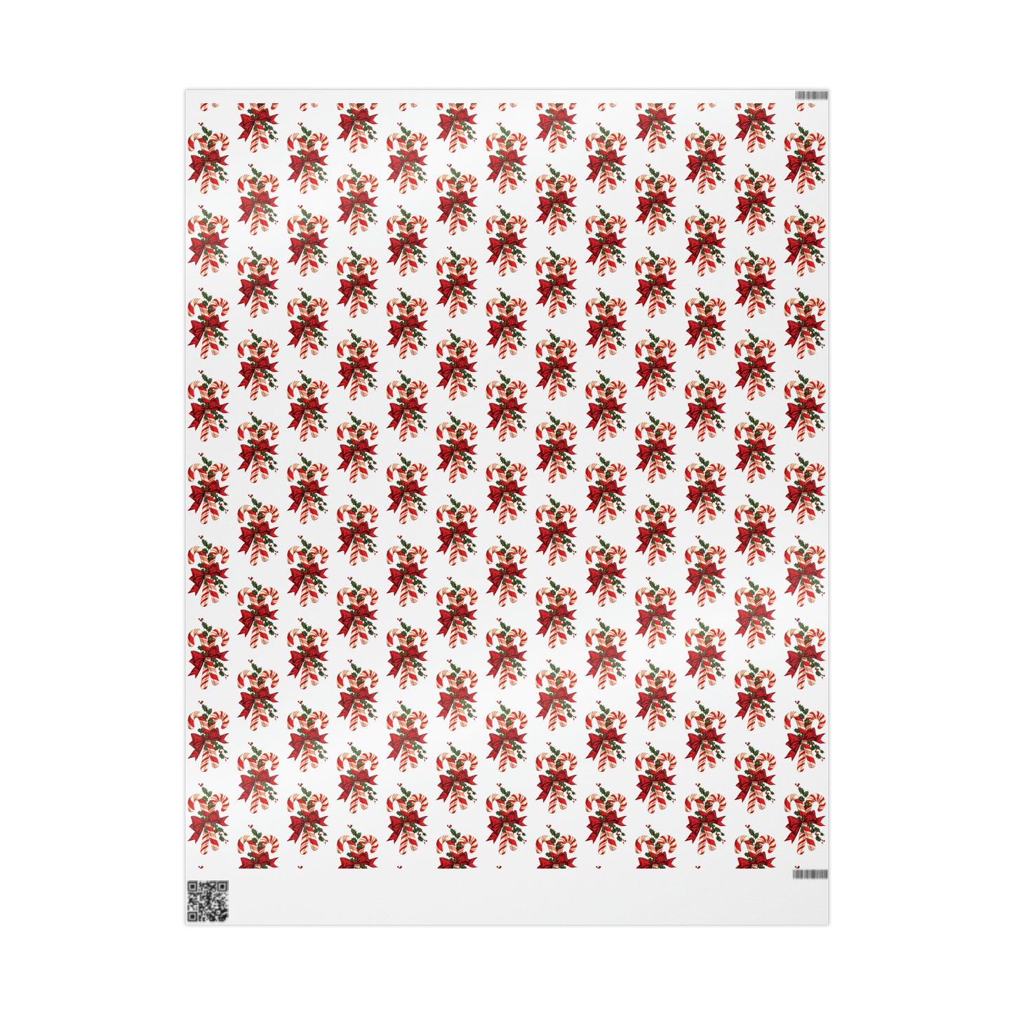 Retro Candy Canes Mid Century Retro Christmas Print Holiday Gift Wrap Paper - Glossy Or Matte