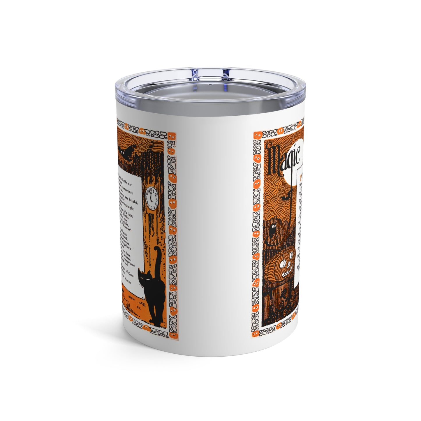 Magic Poem Retro Halloween Print Stainless Steel Tumbler 10oz