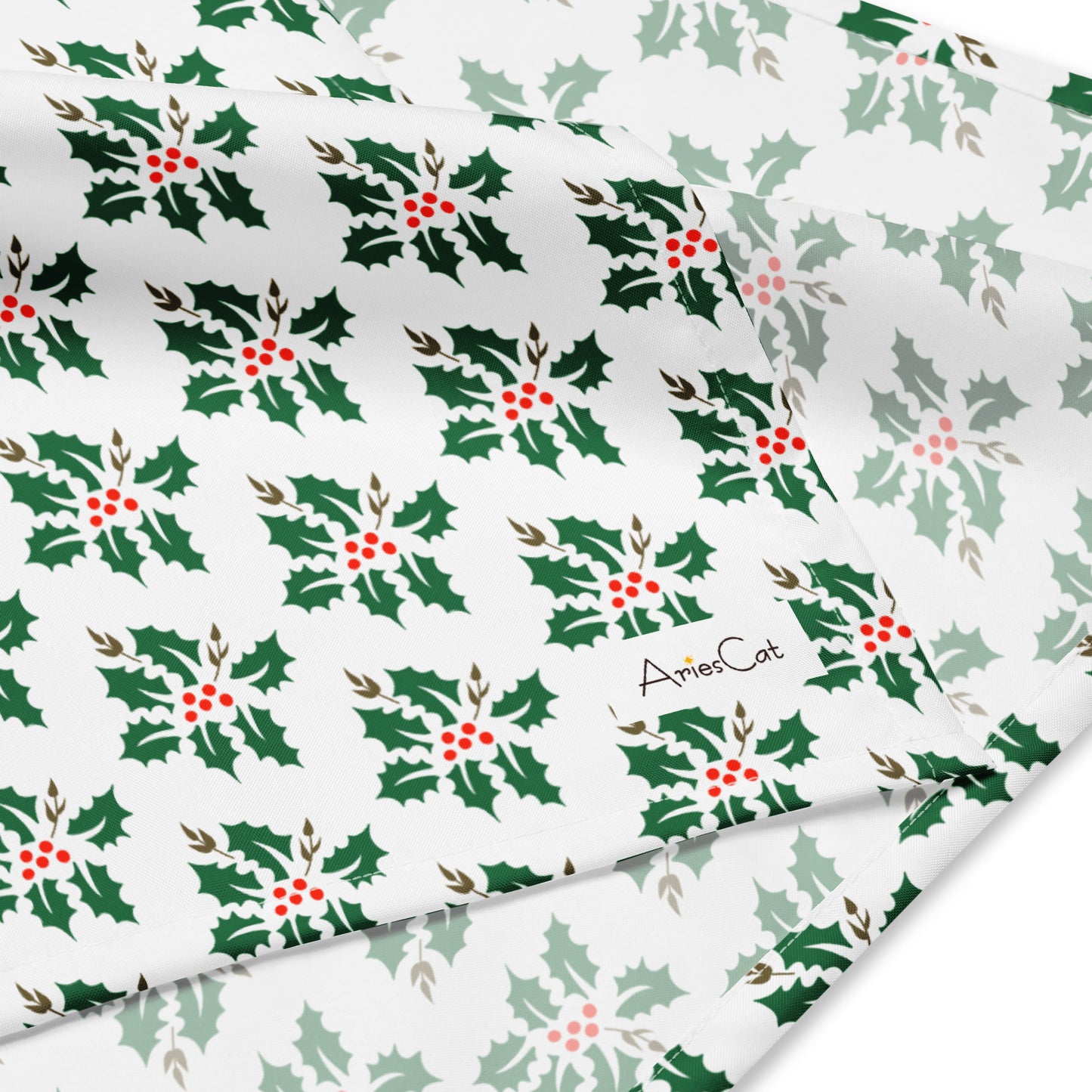 Christmas Holly Mid Century Retroo All-over Print Bandana Headscarf