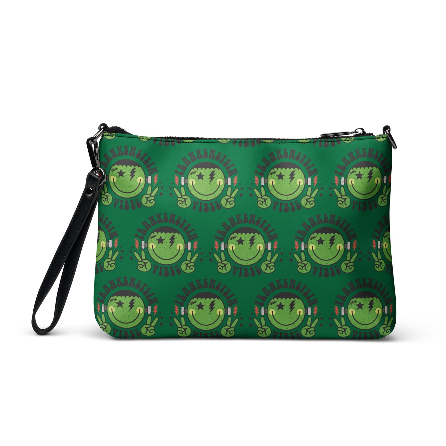 Frankenstein Vibes Halloween Retro Style Green Crossbody Bag Purse